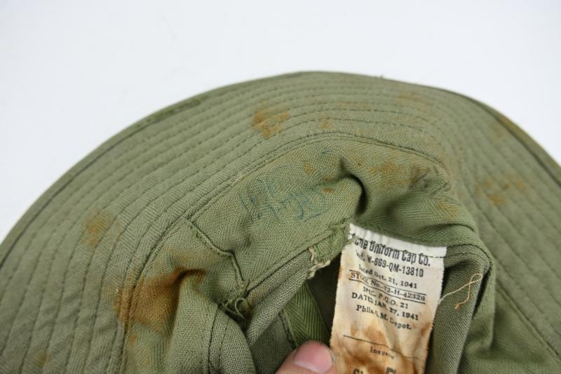 US WW2 M-1941 Pattern HBT Daisy Mae Cap