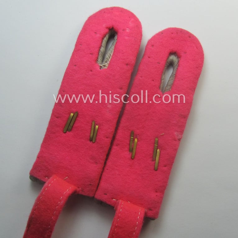 Truly used- and/or worn, neatly 'cyphered' pair of WH (Heeres) officers'-type shoulderboards: 'Leutnant des Panzer-Regiments 12'