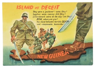 Japanese WW2 Propaganda Leaflet "Island of Deceit''
