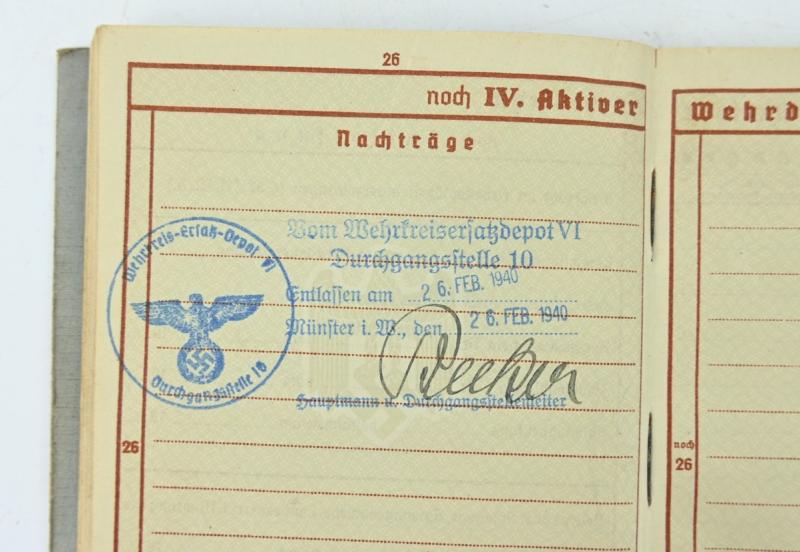 German WH Wehrpass WW1 Veteran