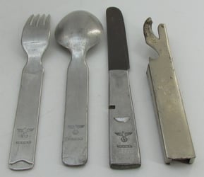 Wehrmacht Heer field cutlery set marked WAL 43