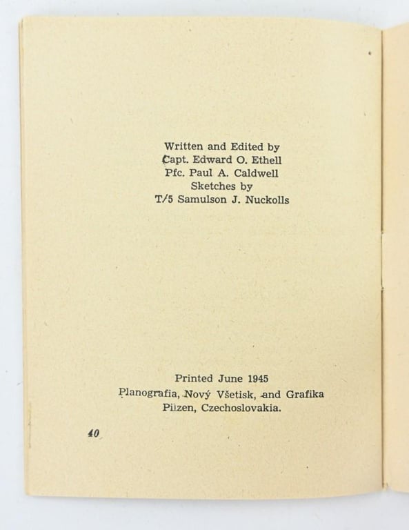 US WW2 38th Regimental Booklet 'Indian Head Division'