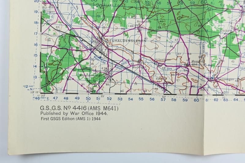 US WW2 Mapcard of Stendal Germany