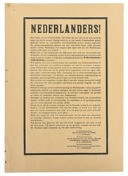 Dutch Proclamation 'Stop sabotage'