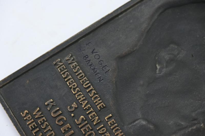 German Third Reich Era Adolf Hitler Plaque / Price