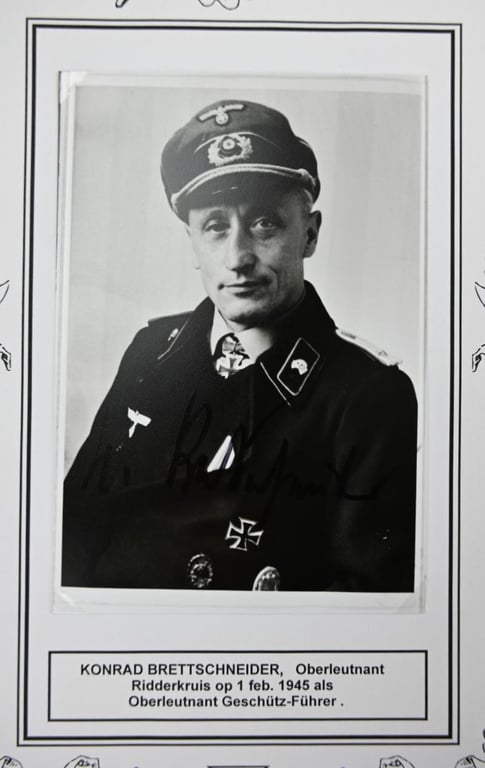 Signature of Wehrmacht Heer KC Recipient 'Konrad Brettschneider'