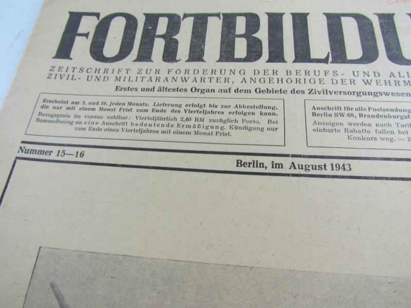 Fortbildung Magazine Nr 15-16 August 1943