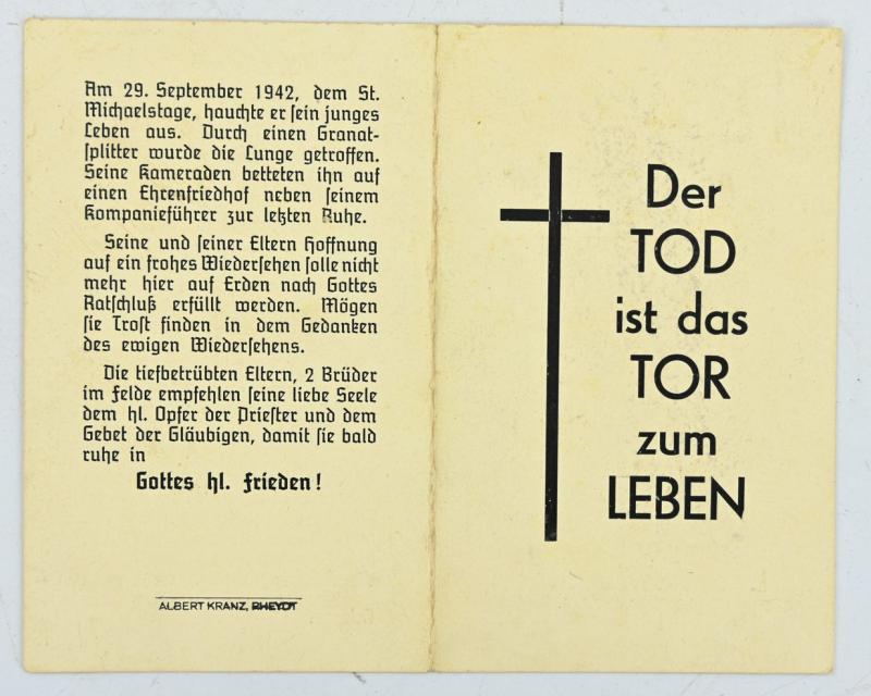 German WH GBJ Deathcard