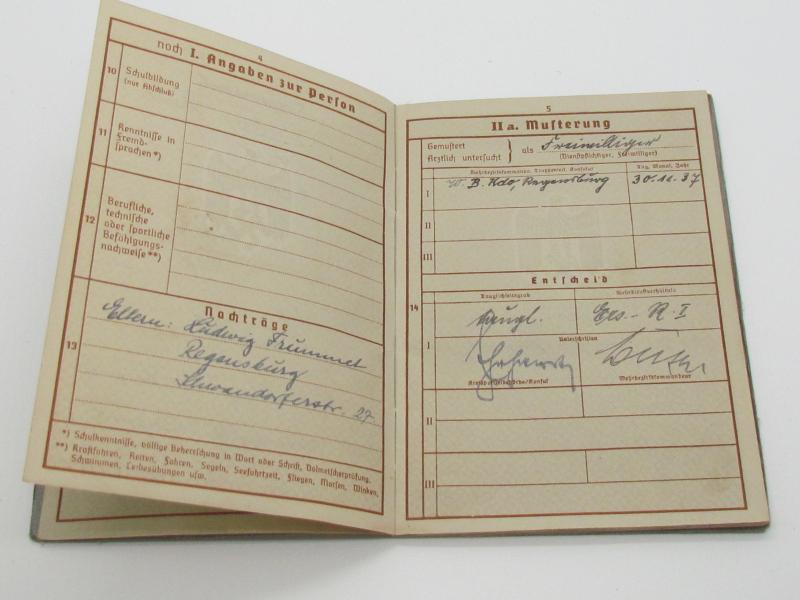 Wehrmacht ( Gebirgsjäger ) Wehrpass + Cover