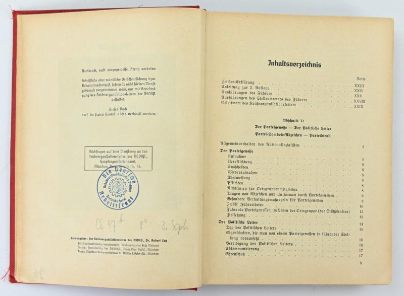 German NSDAP Organization Book 1937
