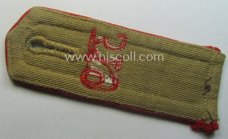 Early-pattern, 'HJ'- (ie. 'Hitlerjugend'-) shoulderstrap for usage by a: 'Hitlerjunge' who was attached to the: 'Oberbann I - Bann 319' (Bann 319 = 'Bann Ansbach' situated in the 'Gebiet Süd Franken')