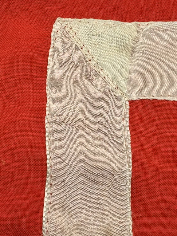 WWII THIRD REICH PODIUM FLAG DRAP WITH ORIGINAL RINGS AND TASSLES