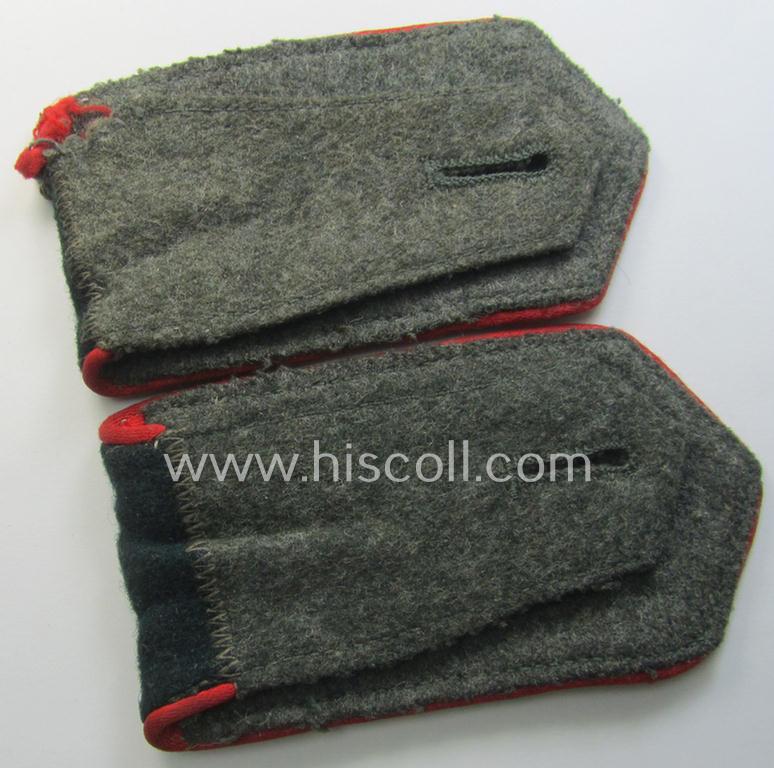 Truly used and worn pair of Eastern volunteers- (ie. 'Ostvölker'-) related shoulderstraps as intended for usage by a member within the: 'Russian Liberation Army' or: 'POA' (Cyrilic for 'ROA')