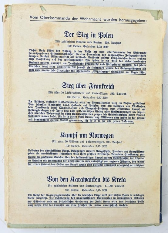 German Book ''Fahrten und Flüge gegen England''