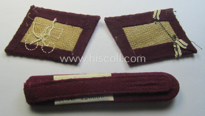 SA (ie. 'Sturmabteilungen') collar-patch-/shoulderboard-set (ie. 'Kragenspiegel- u. Schulterstücksatz'): 'SA-Sturmmann' - 'SA-Standarte 55' ('SA-Gruppe Westfalen o. Tannenberg')