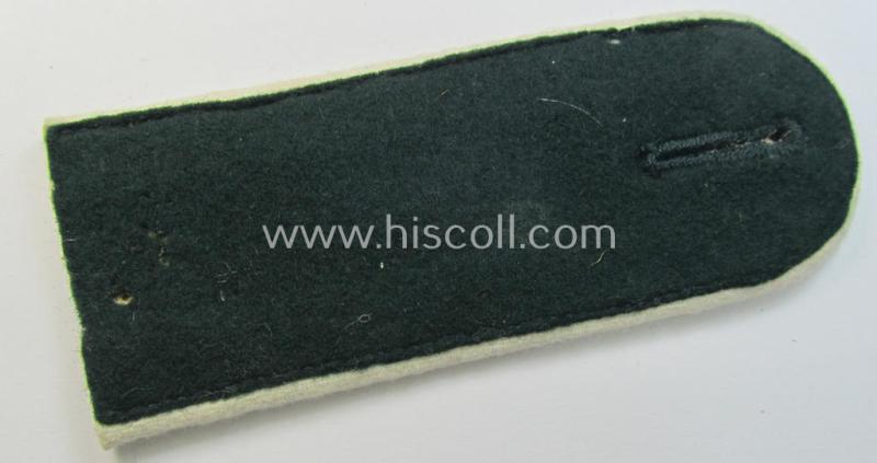 Interesting - albeit single! - pre- (ie. early-war-) period- (ie. 'M36/M40'-pattern) 'cyphered' and rounded-styled WH (Heeres) EM-type shoulderstrap as was intended for a: 'Soldat der Infanterie-Truppen u. Mitglied des Wehrkreis-Kds. 10'