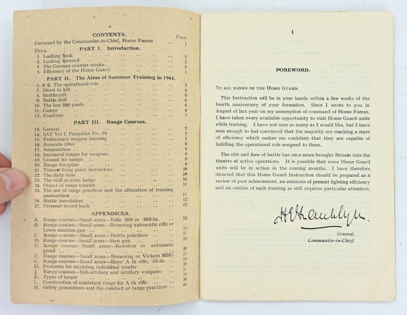 British WW2 Training Manual 'Home Guard'