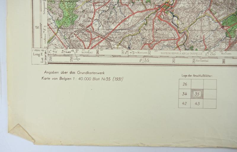 German WH Mapcard of Gemmenich Belgium