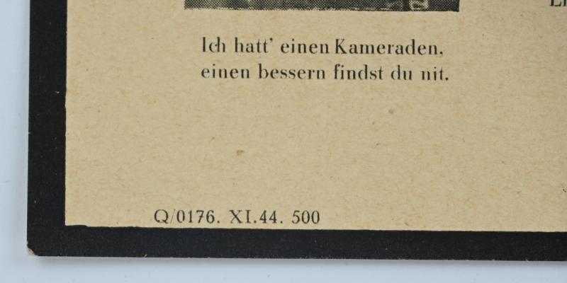 German Deathcard 'Panzer Grenadier Hubert Strauss, Knight's Cross Recipeint