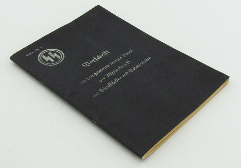 Extremely rare SS internal regulations booklet. ( 1938. nr 1 )