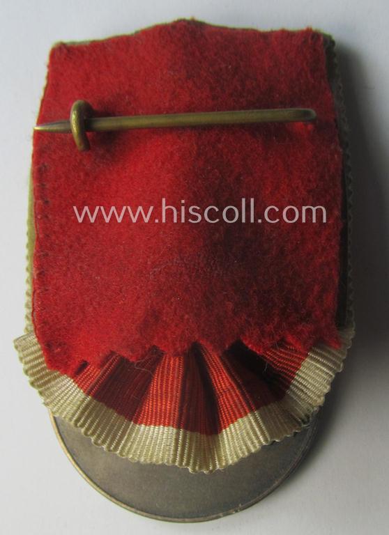 Single-pieced and non-detachable, single-pieced medal-bar (ie. 'Orden- o. Einzelspange') showing a: 'Deutsche Volkspflege'- (ie. civil-service-) medal