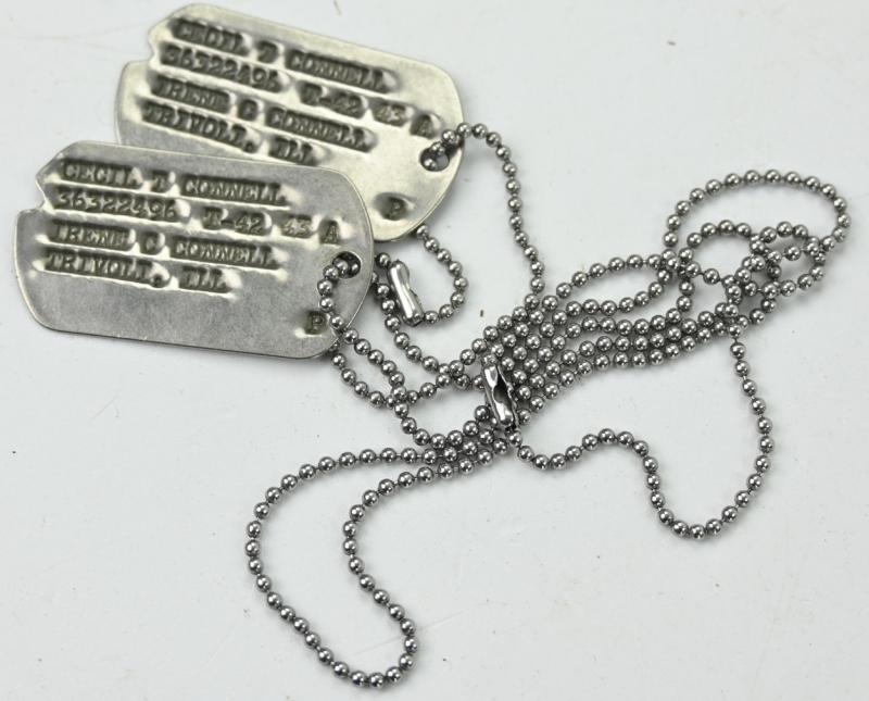 USAAF WW2  Dog-tag Set 'Cecil T. Connell'