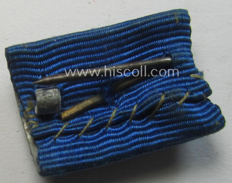 Single-pieced ribbon-bar (ie. 'Feld- o. Bandspange') showing a: 'Zollgrenzschutz-Ehrenzeichen' (with attached device!)