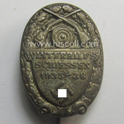 WHW- (ie. 'Winterhilfswerke'- ie. 'Opferschiessen'-) related commemorative lapel-pin...