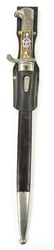 German Police Stag Handled Dress Bayonet with Frog