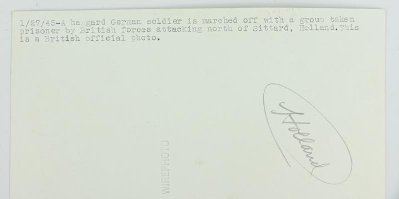 German WW2 POW Press Photo 'Sittard Holland'