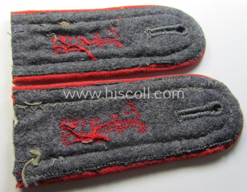Pair of neatly 'cyphered', WH (Luftwaffe) NCO-type shoulderstraps: 'Unterwachtmeister des Festungs-Flakartillerie-Abtlgs o. Rgts. 33'