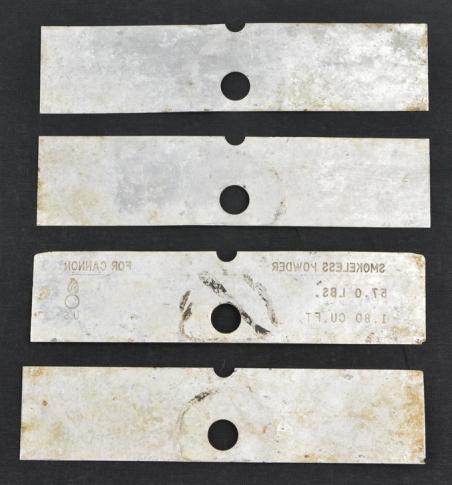 US WW2 Gun-powder Bag-tags