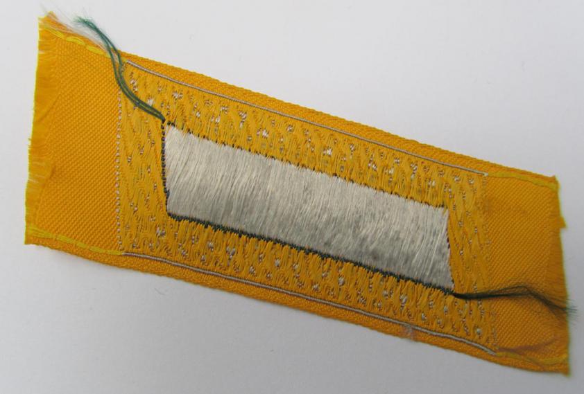 Attractive - albeit regrettably single but nevertheless scarcely encountered! - 'Ostvölker'-collar-tab, as was intended for an Armenian volunteer within the 'Deutsche Wehrmacht' ie. 'Zugführer' (or: NCO) who served within the 'Armenian Legion'