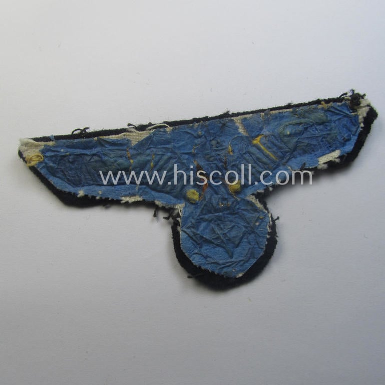 Very detailed and clearly tunic-removed (and I deem privately-purchased!) WH (Kriegsmarine) officers'-type, hand-embroidered breast-eagle