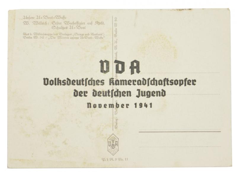 German KM Willrich Postcard 'Unsere U-Boot Waffe'