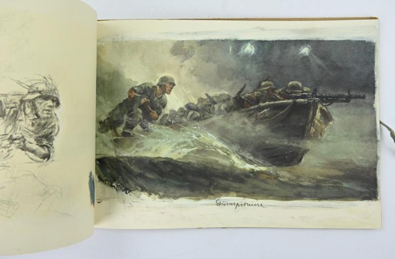 German WH Hans Liska Sketch Book 1944