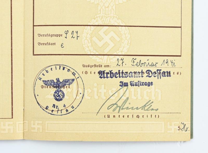 German Third Reich Workerspass