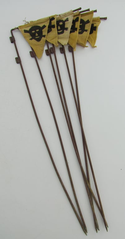 Wehrmacht Gas Warning Flags – Gaswarnfähnchen – Set of Six