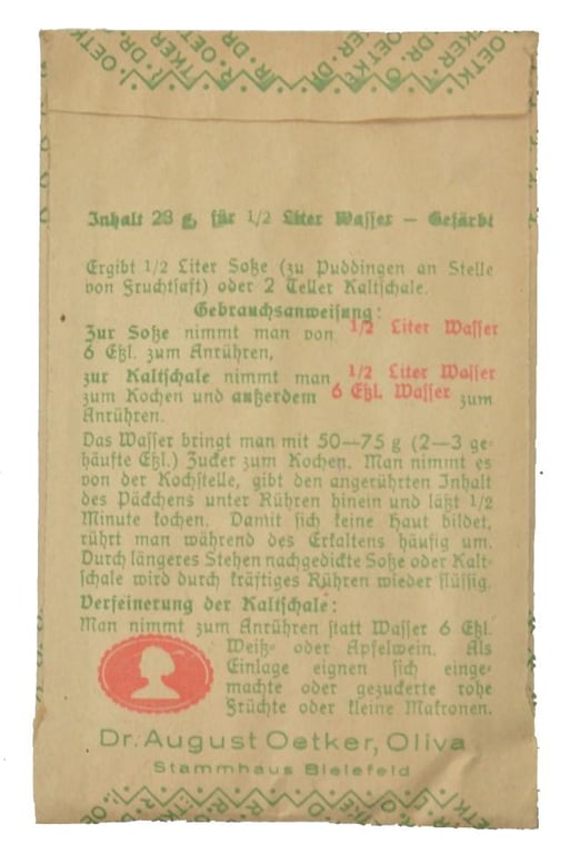 German Third Reich era 'Dr.Oetker' Vanilla Sauce
