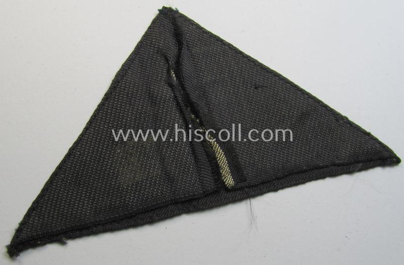 German Red Cross (ie. 'Deutsches Rotes Kreuz' or 'DRK') related, EM- (ie. NCO-) type, greyish-coloured- and/or (typically) triangular-shaped arm-eagle as executed in the neat 'BeVo'-weave pattern entitled: 'Prüm 1'