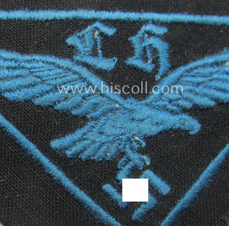 WH (LW- ie. Hitlerjugend-) related, machine-embroidered breast-badge: 'Flakhelfer'