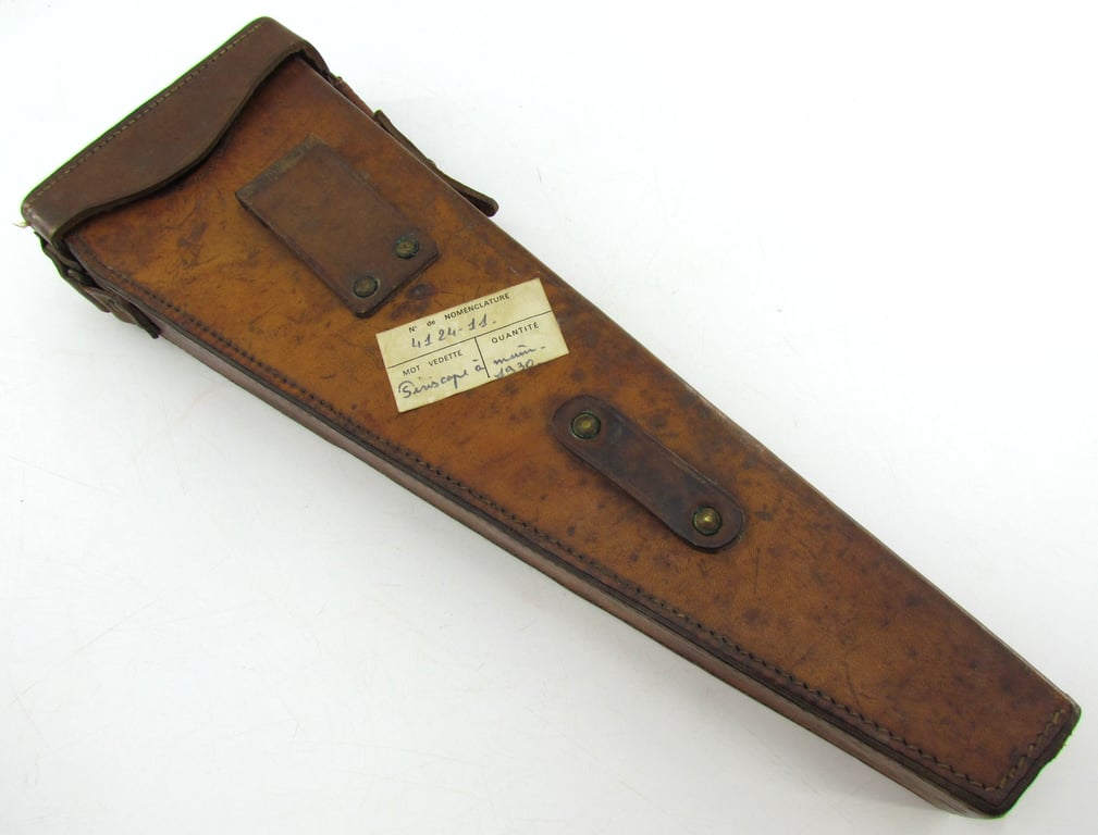 Rare original French Camouflaged Trench Periscope with Leather Carrying Case
