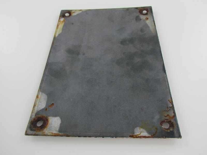 Enamel Sign RLB Blockwart Reichsluftschutzbund ( Reproduction? )