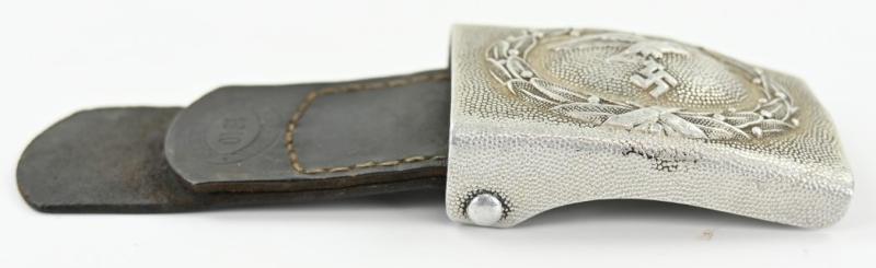 German LW Beltbuckle with Leather Tab 'GB' 1940