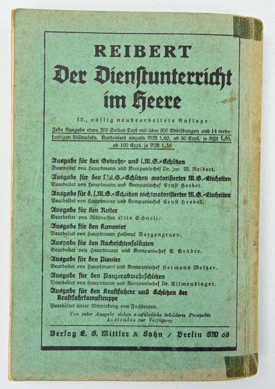 German WH Handbook "Reibert"