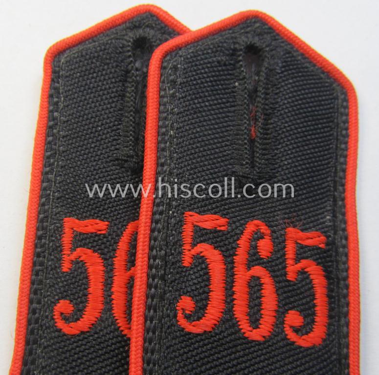 Attractive - and fully matching! - pair of so-called: 'Allgemeine-HJ' (ie. 'Hitlerjugend') shoulderstraps as was intended for usage by a: 'Hitlerjunge' who was attached to the: 'Bann 565' (565 = 'Spittal')