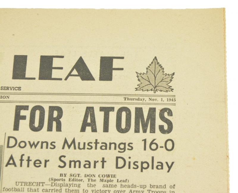 Canadian Maple Leaf Newspaper