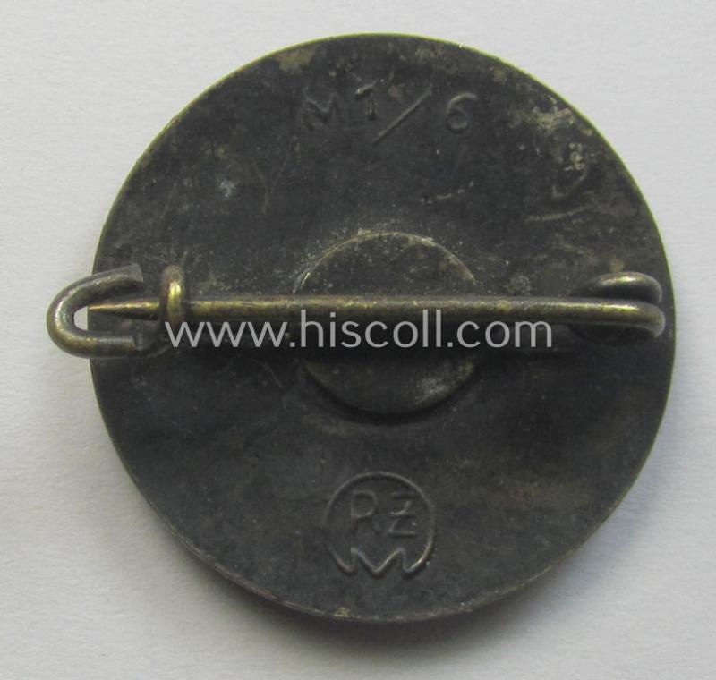 'N.S.D.A.P.'-membership-pin- ie. party-badge (or: 'Parteiabzeichen') showing the makers'-designation: 'RzM' and/or: 'M1/6'