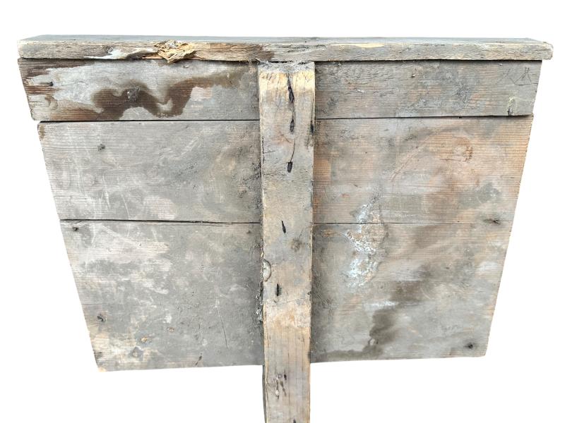 Wooden Sign 'Achtung Blindgänger Lebensgefahr'