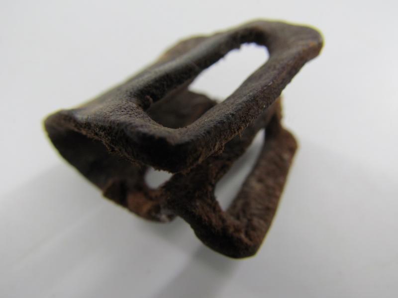 German Gasmask Cannister Leather Tab